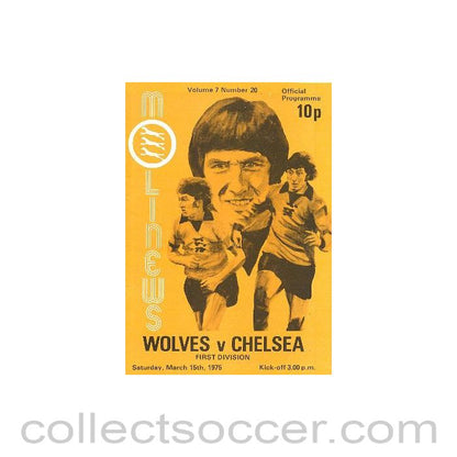1975 - Wolverhampton Wanderers vChelsea official programme 15/03/1975