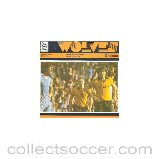 1977 - Wolverhampton Wanderers v Chelsea official programme 10/12/1977