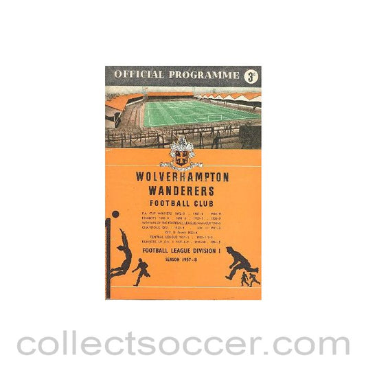 1957 - Wolverhampton Wanderers v Aston Villa official programme 16/09/1957 Football League
