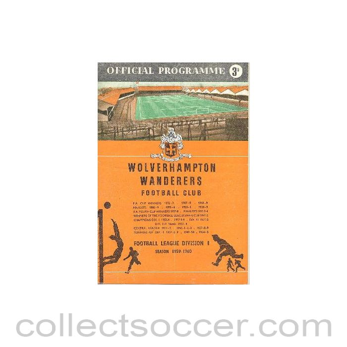1960 - Wolverhampton Wanderers v Barcelona official programme 02/03/1960 European Cup