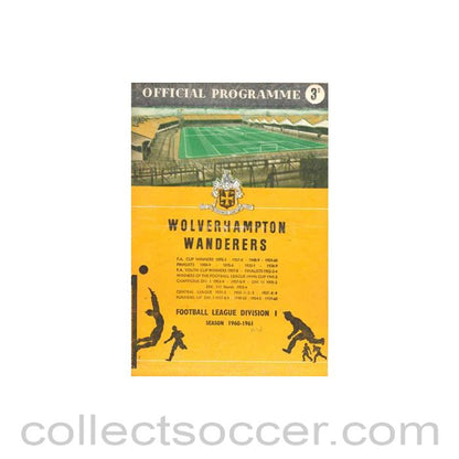 1960 - Wolverhampton Wanderers v Bolton Wanderers official programme 31/08/1960 Football League