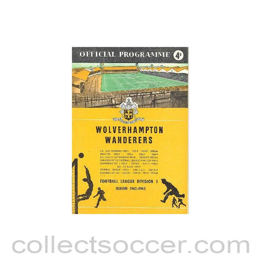 1962 - Wolverhampton Wanderers v Everton official programme 06/10/1962 Football League