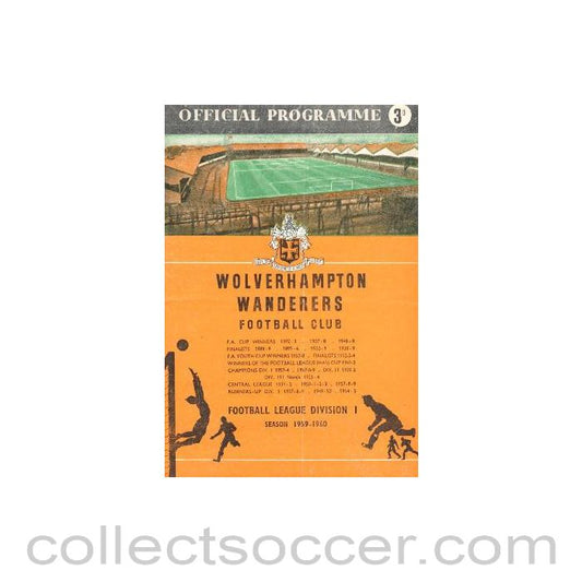 1960 - Wolverhampton Wanderers v Manchester City official programme 16/01/1960 Football League