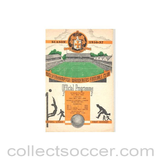 1956 - Wolverhampton Wanderers v Romania official programme 29/10/1956