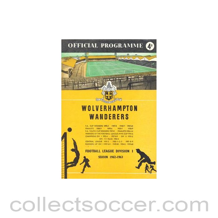 1962 - Wolverhampton Wanderers v Sheffield Wednesday official programme 03/11/1962 Football League