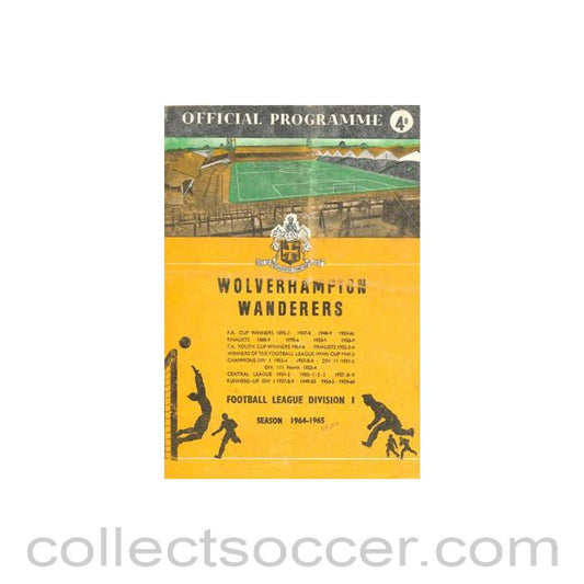 1965 - Wolverhampton Wanderers v Stoke City official programme 20/03/1965 Football League