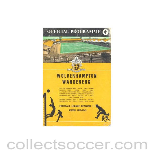 1962 - Wolverhampton Wanderers v West Bromwich Albion official programme 26/12/1962 Football League