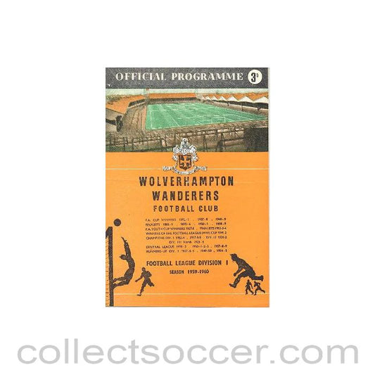 1960 - Wolverhampton Wanderers v West Ham United official programme 11/04/1960 Football League Cup