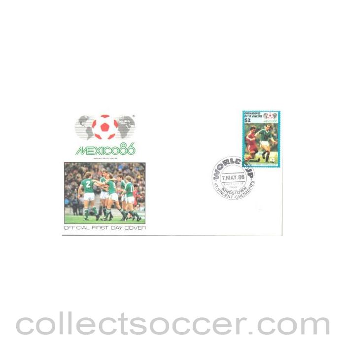 1986 - World Cup 1986 in Mexico first day cover 07/05/1986 Kingstown, St. Vincent-Grenadines