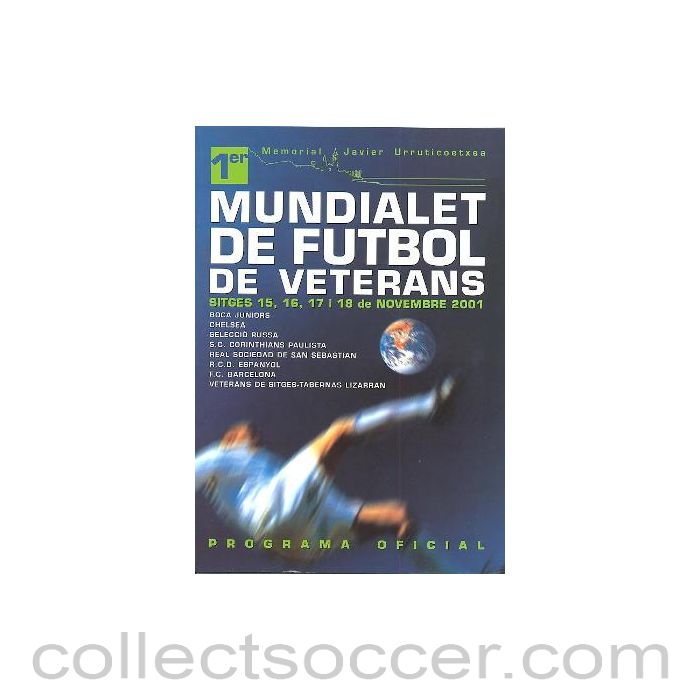 2001 - Veterans World Championship in November 2001 official programme