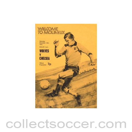 1972 - Wolverhampton Wanderers vChelsea official programme 16/12/1972