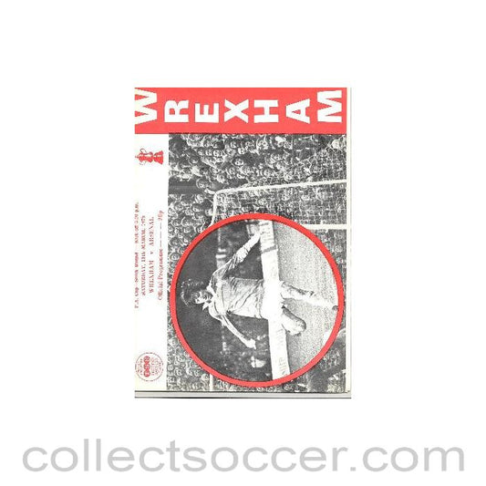 1978 - Wrexham v Arsenal official programme 11/03/1978 FA Cup