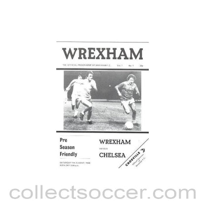1984 - Wrexham vChelsea official programme 04/08/1984