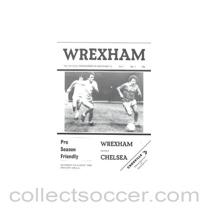 1984 - Wrexham vChelsea official programme 04/08/1984