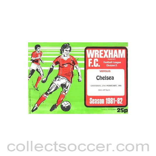 1982 - Wrexham v Chelsea official programme 27/02/1982 Football League