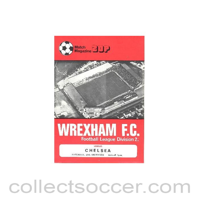 1979 - Wrexham v Chelsea official football programme 29/12/1979