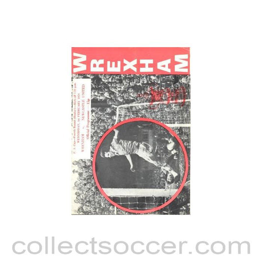 1978 - Wrexham v Newcastle United official programme 01/02/1978 F.A. Cup, replay