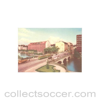 1952 15th Olympic Games in Helsinki, Finland colour postcard, featuring the Pitkasilta Bridge