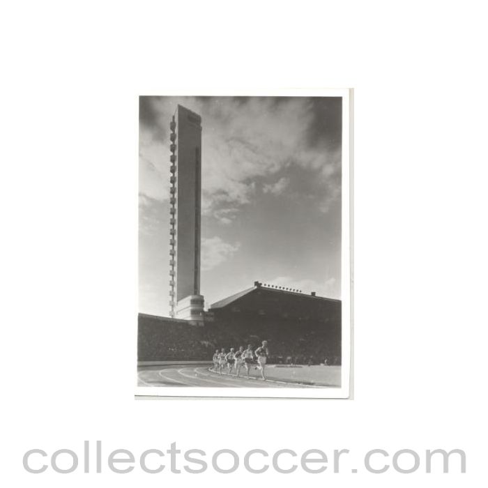 1952 15th Olympic Games in Helsinki, Finland postcard, featuring the Olympic Stadium