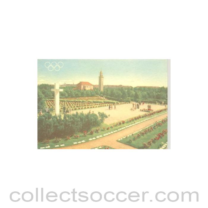 1952 15th Olympic Games in Helsinki, Finland colour postcard, featuring the The Cementary of War Heroes