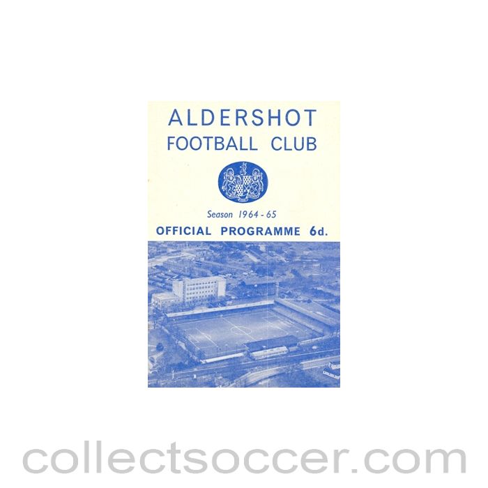 1964 - Aldershot v York City official programme 17/10/1964