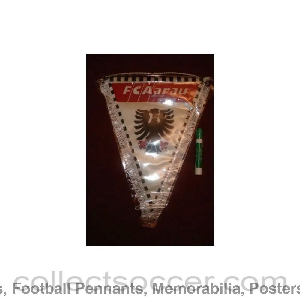 Aarau F.C. Switzerland large Pennant once property of the football referee Neil Midgley