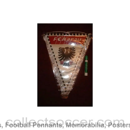 Aarau F.C. Switzerland large Pennant once property of the football referee Neil Midgley
