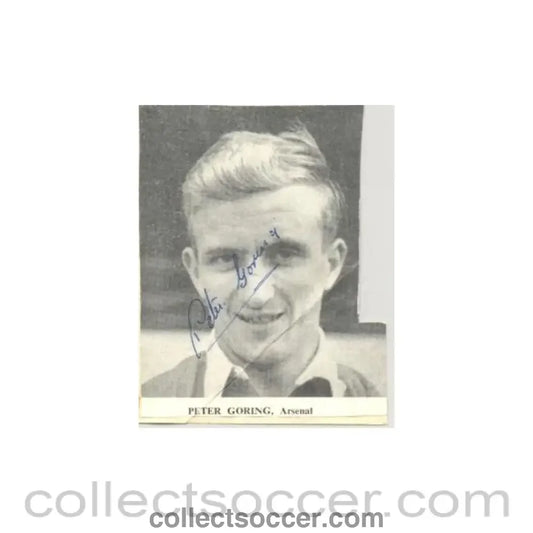 Arsenal - Peter Goring Signed Newspaper Cutting Photograph
