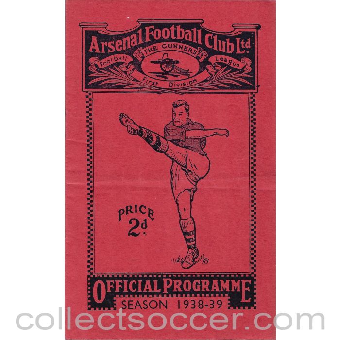 1939 Arsenal v Brentford Football Programme