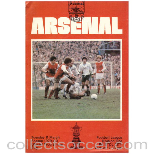 1980 Arsenal v Bristol City Football Programme
