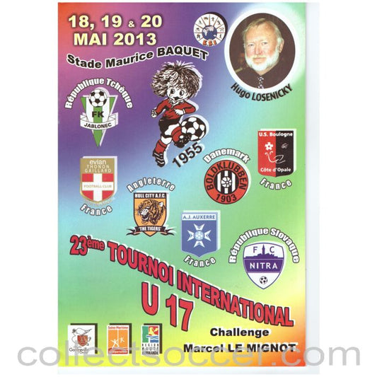 2013 Marcel Le Mignot U17 Youth Tournament Official Programme (Hull City)