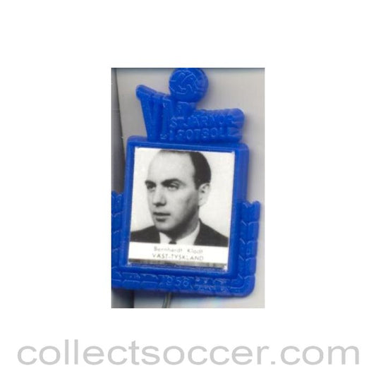 1958 - Bernhardt Klodt W. Germany World Cup 1958 Badge Blue