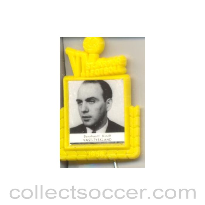 1958 - Bernhardt Klodt W. Germany World Cup 1958 Badge Yellow