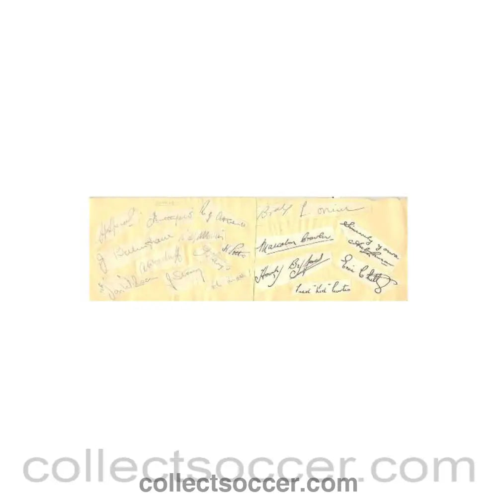 Blackpool and Burnley old autographs