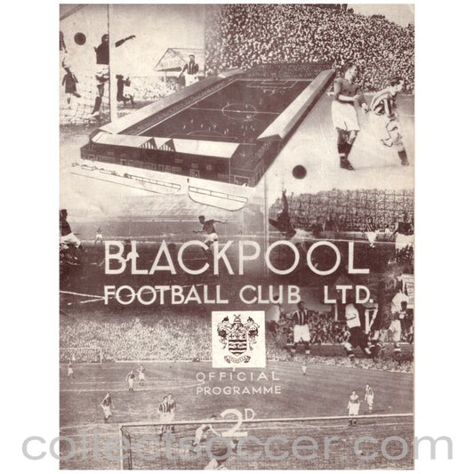 1938 Blackpool v Everton Football Programme