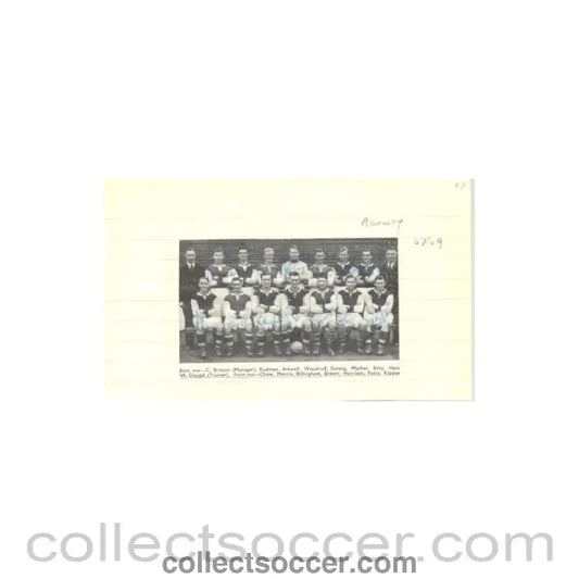 Burnley signed team photograph newspaper cutting