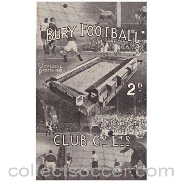 1946 Bury v West Bromwich Albion Football Programme