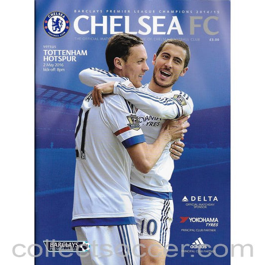 2016 - Chelsea v Tottenham Hotspur Football Programme 2/5/2016