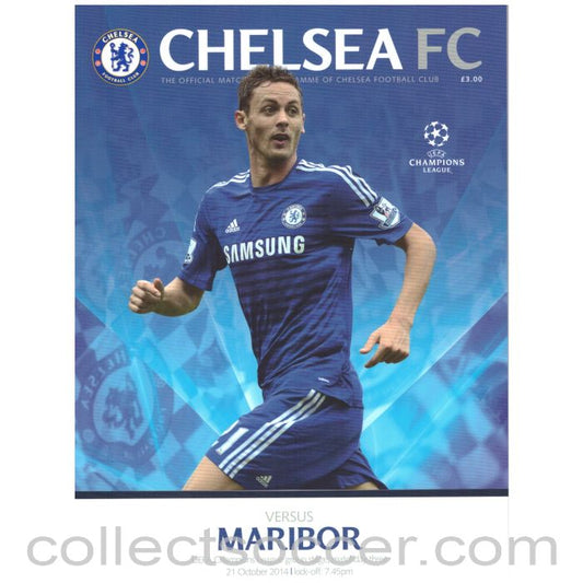 2014 - Chelsea v Maribor Official Programme 21/10/2014