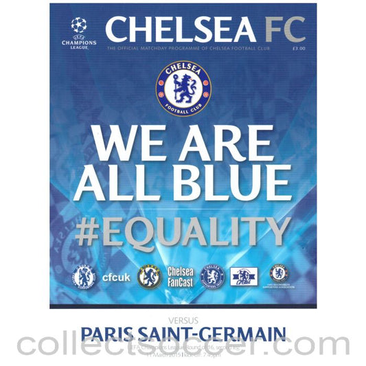 2015 - Paris Saint Germain v Chelsea Official Programme 11/03/2015