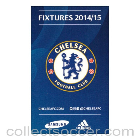 2014 - Chelsea 2014-15 Fixture Card Championship Season