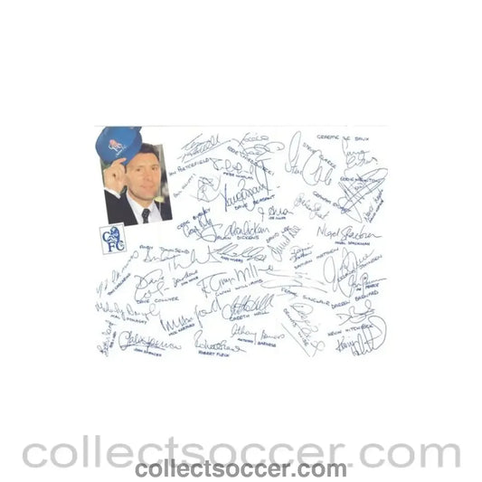 Chelsea Christmas greetings card with facsimile signatures of all footballers