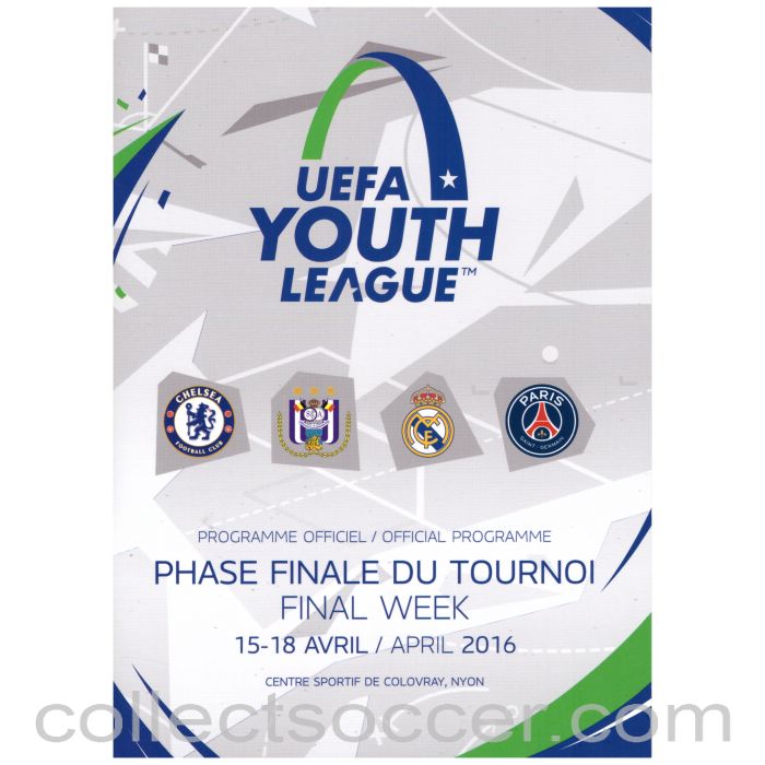 2016 UEFA Youth League Final Chelsea V PSG Football Programme