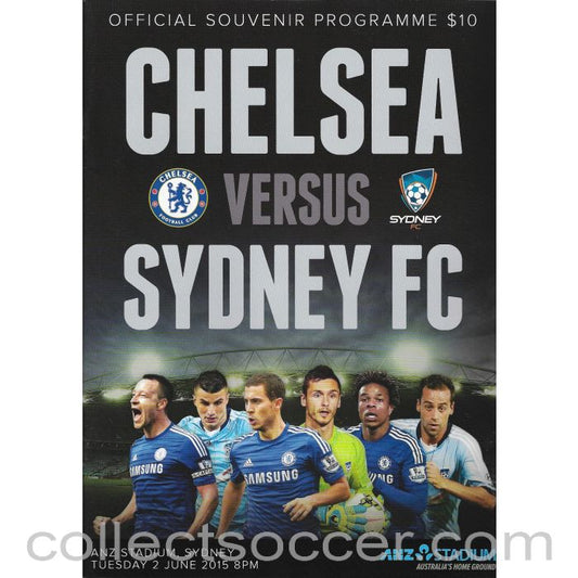 2015 - Chelsea v Sydney Football Programme 2/06/2015