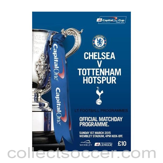 2015 Capital Cup Final Official Programme Chelsea V Tottenham Hotspur