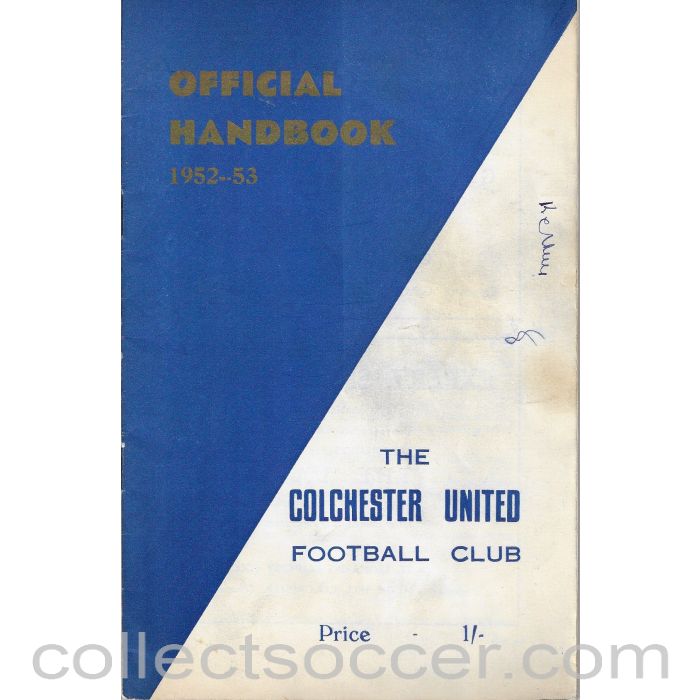 1952 - Colchester United Official Handbook 1952-53