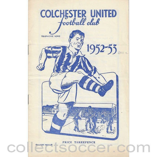 1953 - Colchester United v Queens Park Rangers 24/01/1953 Football Programme