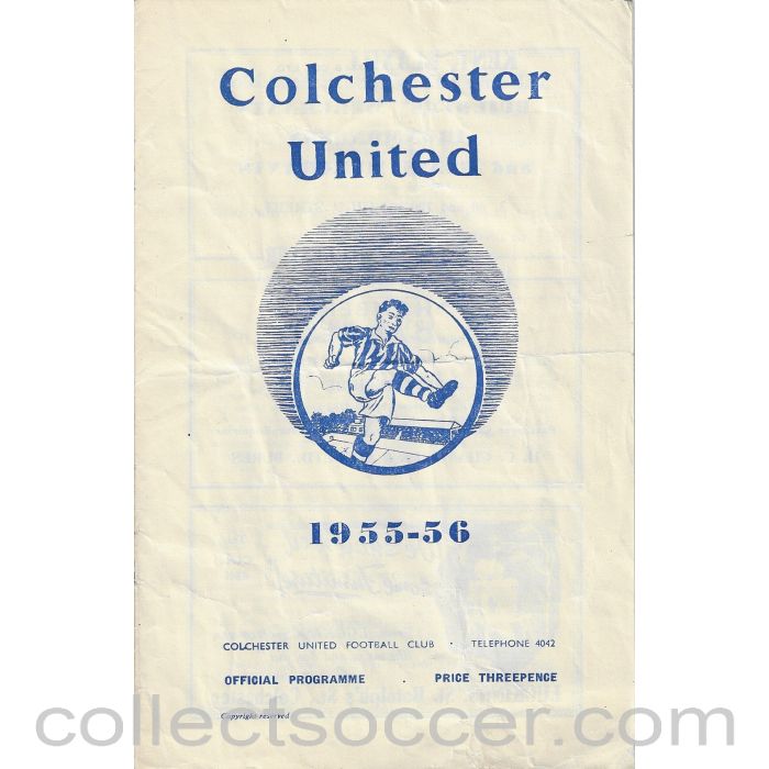 1955 - Colchester United FC V Queens Park Rangers FC Football Progamme 29/10/1955