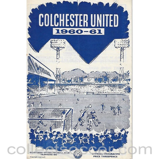 1961 - Colchester United FC V Swindon Town FC Football Progamme 01/4/1961