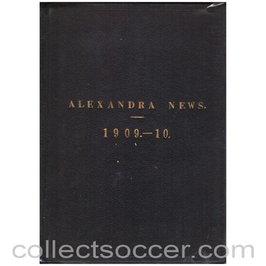1909 -1910 Crewe Alexandra Bound Volume 30 Official Programmes
